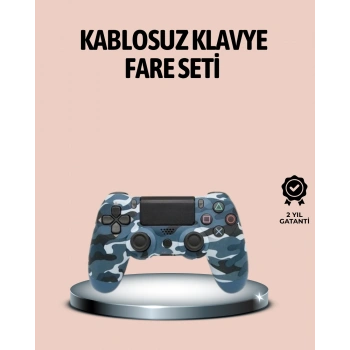Bluetooth Kablosuz Ps4 Gamepad Çift Motorlu Siyah Controller