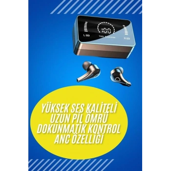 Bluetooth Kulaklık Anc Özelliği Powerbank Özelliği Aynalı Dijital Göstergeli