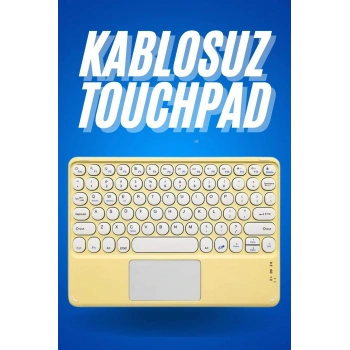 Bluetooth Touchpad Klavye Ultra İnce Taşınabilir Q Klavye