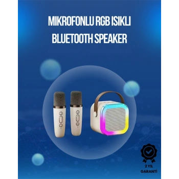 Bluetooth, USB ve AUX Girişli Çok Fonksiyonlu Karaoke Hoparlör