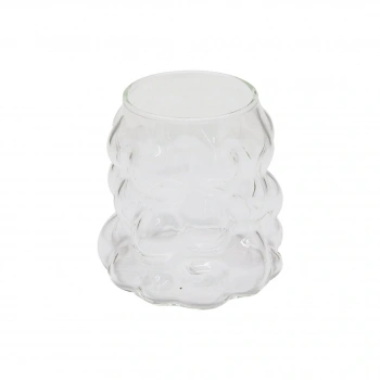 BONCUKLU - BOĞUMLU CAM BARDAK 340ML KAHVE - SUNUM - MEŞRUBAT (5324)