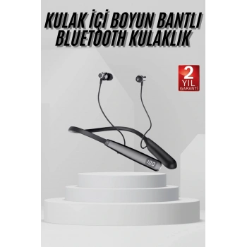 Boyun Askılı 100 Saat Kablosuz Kulaklık Göstergeli Bluetooth Kulaklık