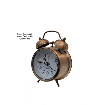 Bronz Metal Masa Saati
