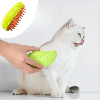 Buharlı Yumuşak Silikon Uçlu Kedi &amp; Köpek Tüy Tarama Tarağı Yıkama Fırçası (5324)