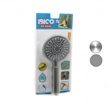 BÜYÜK BOY YUVARLAK=11CM DUŞ BAŞLIK KADEMELİ VAKUMLU KROM-GRİ GÖVDE-- BEYAZ-GRİ ZEMİN - İĞNESAP:14CM (5324)