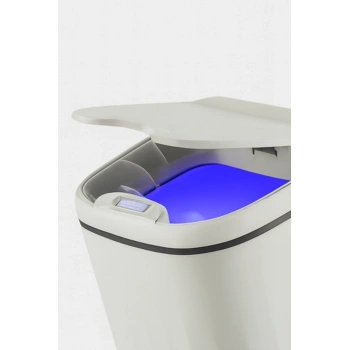 Büyük Sensörlü Çöp Kovası - Akıllı Teknolojik Sterilize Antibakteri Pil Hediyeli Set