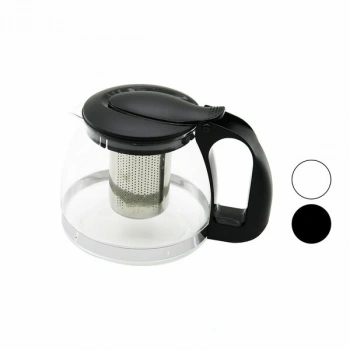 CAM DEMLİK 900ML - SİYAH VEYA BEYAZ GÖNDERİLİR (5324)