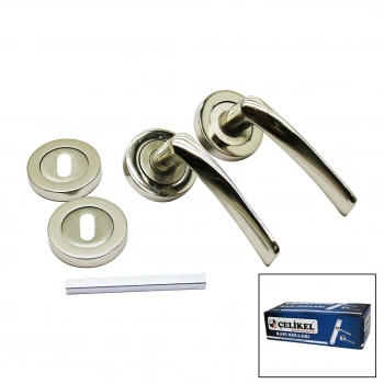 ÇELİKEL-07 AMERİKAN ODA KAPI KOLU NİKEL SATEN (5324)