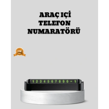 Çevirmeli Araç İçi Park Numaratörü – Alüminyum Gri, Kolay Montaj Ve Net Görünüm