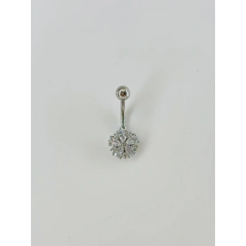 Çiçek Detaylı Göbek Piercing - Pg0041