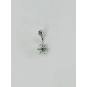 Çiçek Detaylı Göbek Piercing - Pg0082