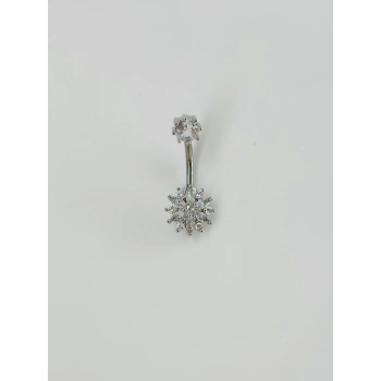 Çiçek Detaylı Göbek Piercing - Pg0088