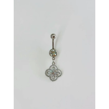 Çiçek Detaylı Göbek Piercing - Pg0099