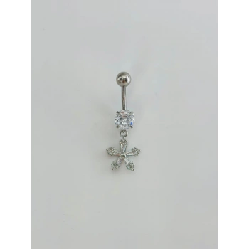 Çiçek Detaylı Göbek Piercing - Pg0134