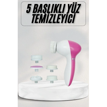 Cilt Temizleme Ve Masaj Aleti 5 Başlıklı Akne Ve Sivilce Önleyici
