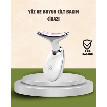 Cilt Yenileyici Şarjlı Güzellik Aleti – Pozitif/negatif İyon, Titreşimli Masaj Ve Kırmızı-mavi-yeşil Işıkla