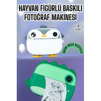 Çocuklar İçin Fotoğraf Makinesi Anlık Baskı Makinesi Hd Görüntü Kalitesi