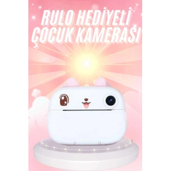 Çocuklara Özel Şirin Tasarımlı Mini Fotoğraf Yazıcısı 3 Adet Rulo Hediyeli