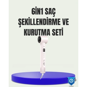 Çok Fonksiyonlu 6 Başlıklı Saç Kurutma ve Şekillendirme Seti