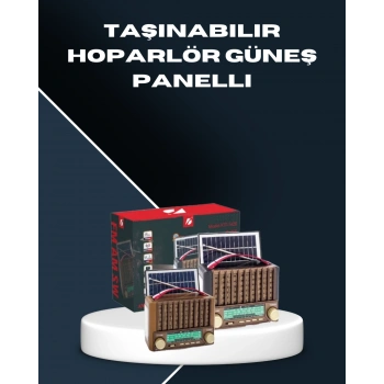 Çok Fonksiyonlu Solar Radyo Bluetooth Usb Sd Kartlı Taşınabilir Hoparlör