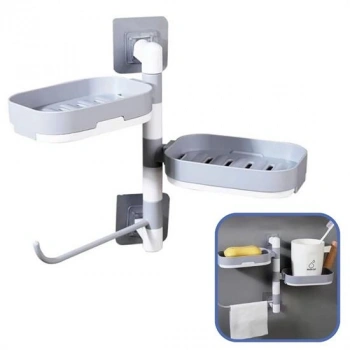 Çoklu Sabun Tutucu Fonksiyonel Banyo Sabunluk (5324)