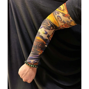 Çorap Dövme Giyilebilir Kol Bacak Dövmesi Likralı 2 Adet Model 27 (5324)