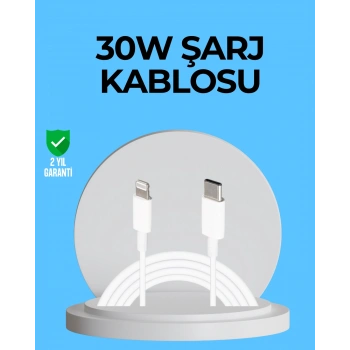 Dayanıklı TPE Lightning Kablo – 30W Hızlı Şarj ve Veri Transferi