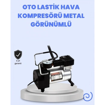 DC 12V Metal Hava Kompresörü Araç Lastik Şişirme 35L/Dk