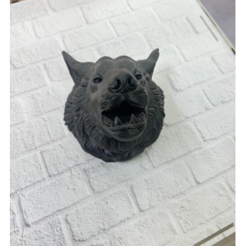 Dekoratif Asılabilir Siyah Ayı Başı 3d Duvar Heykeli 25x19 Cm