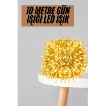Dekoratif Peri Led 100 Ledli Gün Işığı Pilli 10 Metre Gün Işığı
