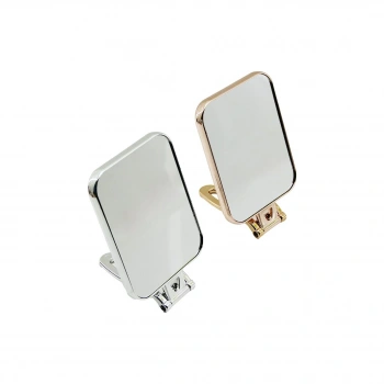 DİKDÖRTGEN   15X11.5CM  MAKYAJ AYNASI  ÇİFT TARAFLI   BRONZ - GÜMÜŞ PLS.ÇERÇEVE   KATLANIR AYAKLI (5324)