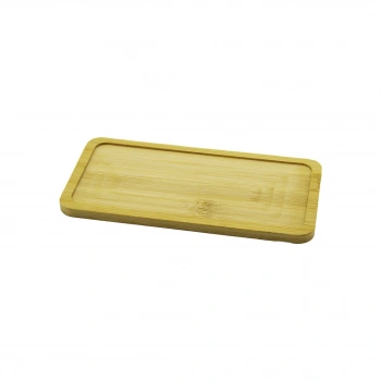 DİKDÖRTGEN  AHŞAP BAMBU YAĞDANLIK ALTLIK  MİNİ TEPSİ   20X10X0.8CM (5324)