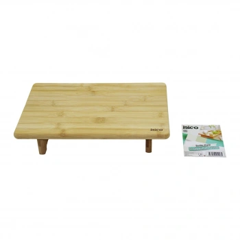 DİKDÖRTGEN AYAKLI  MİNİ SOFRA MODEL=32X21.5CM  BAMBU AHŞAP KESİM PANOSU (5324)