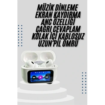 Dokunmatik Ekranlı Air Pro 2 ANC Kulaklık Kablosuz Çok Fonksiyonlu