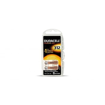 DURACELL 312 İŞİTME CİHAZ KULAK PİLİ 6 PARÇA  KUTU (5324)
