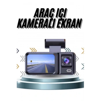 Dvr Araç İçi Kamera Ön Ve İç Kamera 2 İnç Ekranlı Çift Kamera