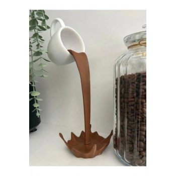 Eco Lounge Dökülen Kahve Figürü 20 cm – Coffee Corner Masaüstü Dekor