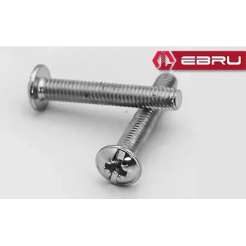 Eco Lounge Ebru Yuvarlak Yıldız Başlı RYSB Kulp Vidası, Civata M4x15 - 500 Adet