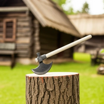 Eco Lounge Kayı (IYI) Damgalı Nacak, Ay Balta – Çekiç Başlı, Küçük Boy, Ahşap Saplı 40 cm