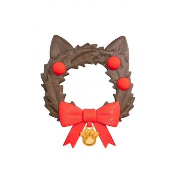 Eco Lounge Kedi Temalı Kapı Süsü 21 cm – Ahşap Dokulu Yılbaşı Dekoru