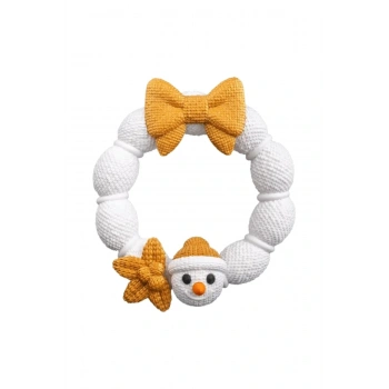 Eco Lounge Örgü Kardan Adam Kapı Süsü 21 cm – Yılbaşı Kış Dekorasyonu