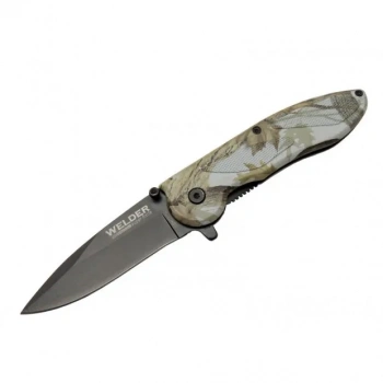 Eco Lounge Welder Çakı Yaprak Desenli 19,5 cm Yarı Otomatik , Kemerlikli