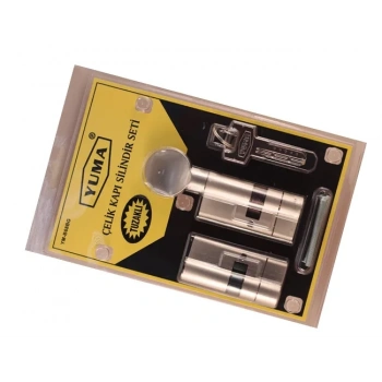 Eco Lounge Yuma 68mm Mandallı Çelik Kapı Tuzaklı Barel Seti - Saten