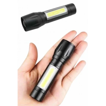EL Feneri Uzun Menzilli Usb Şarj Edilebilir Kamp Lambası