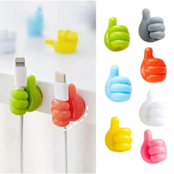 El Şeklinde Kauçuk Çok Amaçlı Kablo Tutacak 10 Adet (5324)