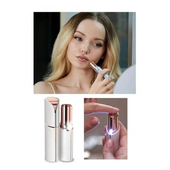 Epilasyon Yüz Çene Işıklı Kıl Tüy Alma Mini Cep Epilasyonu Kadın Mini Traş Makinesi Pilli