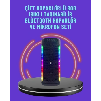 Ev ve Dış Mekan Kullanımına Uygun RGB Işıklı Hoparlör