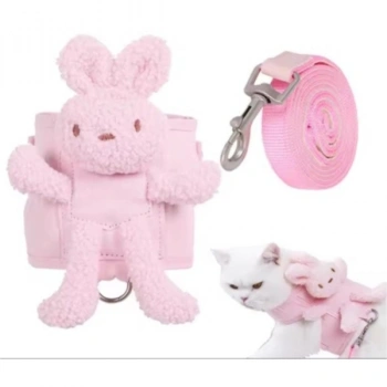 Evcil Hayvan Peluş Ayıcıklı Göğüs Gezdirme Tasması Set
