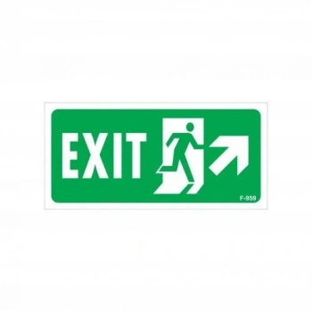 Exit Sağ Yukarı Uyarı Levhası 17,5x25 KOD:959