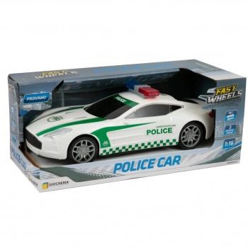 Fast Wheels 1:16 Işıklı ve Sesli Polis Arabası